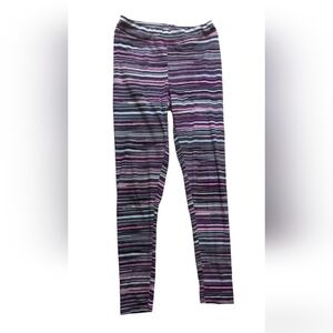 Small purple striped leggings